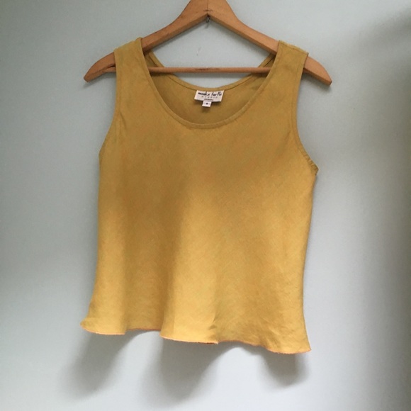 Linen Set Yellow Crop Top Maxi Skirt S Quirk - Picture 2 of 6